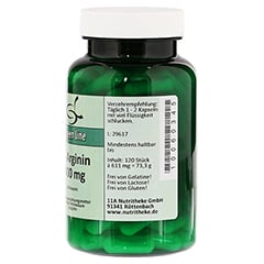 L-ARGININ 400 mg Kapseln 120 Stück - Linke Seite