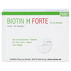 Biotin H forte 10mg 120 Stück - Rückseite