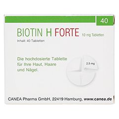 Biotin H forte 10mg 40 Stück - Rückseite