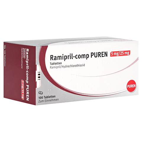 Ramipril-comp PUREN 5mg/25mg 100 Stck N3