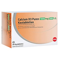 Calcium D3 PUREN 1000mg/880 I.E. 90 Stück