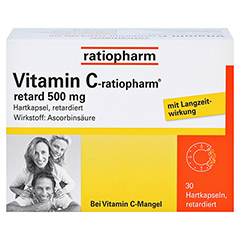 Vitamin C-ratiopharm retard 500mg 30 Stück - Vorderseite
