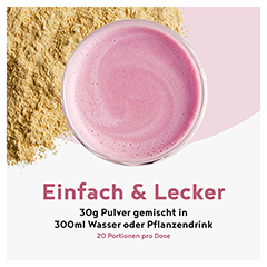 VEGAN PROTEIN Himbeer Joghurt bioverfgbares Pulv. 600 Gramm - Info 4