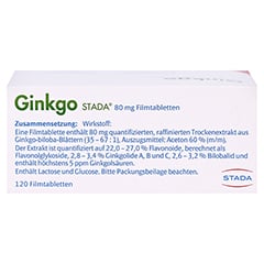 Ginkgo STADA 80mg 120 Stck N3 - Rckseite