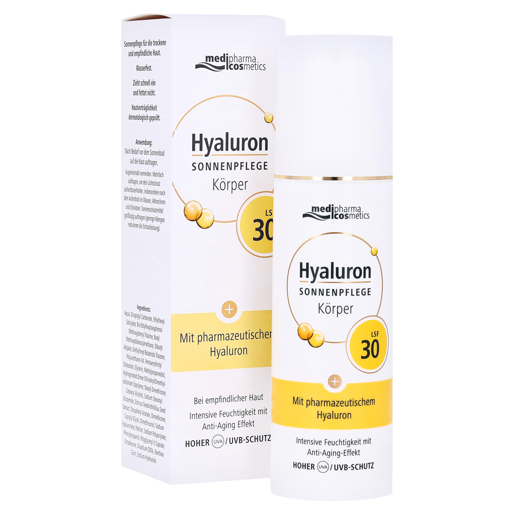 medipharma Hyaluron Sonnenpflege Körper LSF 30 150 Milliliter