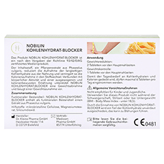 Nobilin Kohlenhydrat-blocker Tabletten 60 Stück - Rückseite