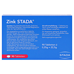 ZINK STADA 25 mg Tabletten 90 Stck - Rckseite