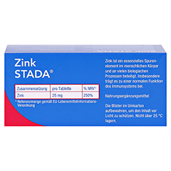 ZINK STADA 25 mg Tabletten 90 Stck - Oberseite