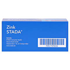 ZINK STADA 25 mg Tabletten 90 Stck - Unterseite