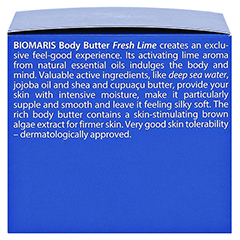 BIOMARIS Bodybutter fresh lime 200 Milliliter - Linke Seite