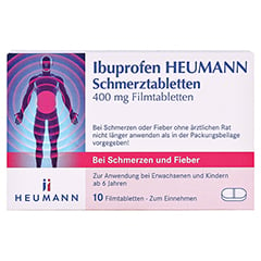 Ibuprofen Heumann Schmerztabletten 400mg 10 Stück N1 - Rückseite