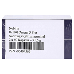 Nobilin Krillöl Omega-3 Plus Kapseln 2x60 Stück - Unterseite