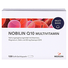 NOBILIN Q10 Multivitamin Kapseln 120 Stück - Vorderseite