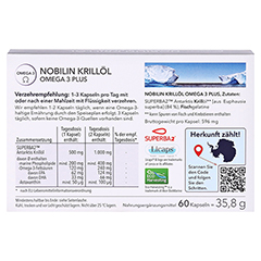 Nobilin Krillöl Omega-3 Plus Kapseln 60 Stück - Rückseite