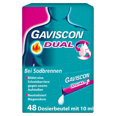 Gaviscon Dual 500mg/213mg/325mg im Beutel 48x10 Milliliter N2