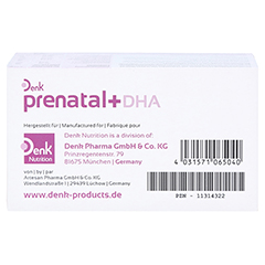 Prenatal + dha Denk 30 Filmtabletten + 30 Kapseln 2x30 Stück - Unterseite