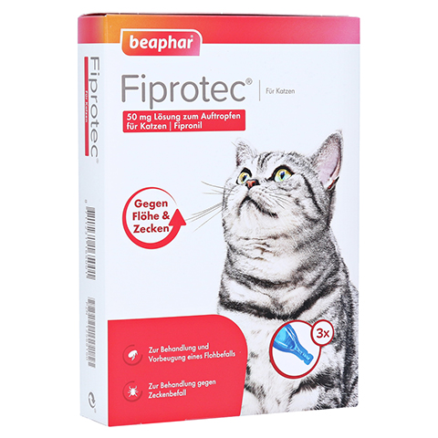FIPROTEC 50 mg Lsung zum Auftropfen fr Katzen 3x0.50 Milliliter