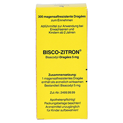 Bisco-Zitron magensaftresistent 300 Stück - Rückseite