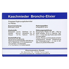 KASCHMIEDER Broncho Elixier vet. 6x18 Milliliter - Rückseite
