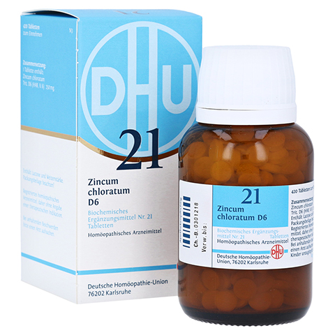BIOCHEMIE DHU 21 Zincum chloratum D 6 Tabletten 420 Stück N3