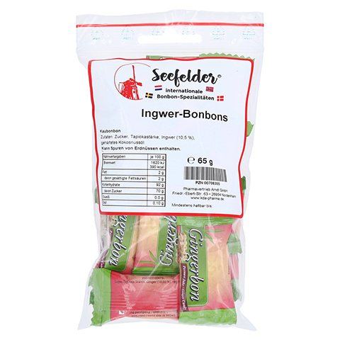 Seefelder Ingwer-bonbons KDA 65 Gramm