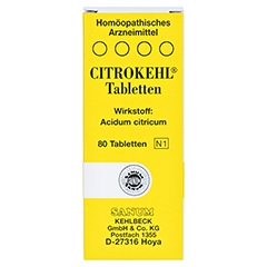 CITROKEHL Tabletten 80 Stück N1 - Rückseite