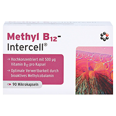 METHYL B12-Intercell magensaftresistente Kapseln 90 Stück - Vorderseite