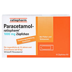 Paracetamol-ratiopharm 1000mg 10 Stück N1 - Vorderseite