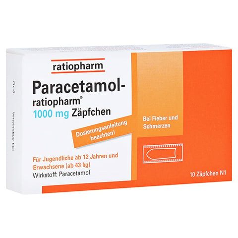 Paracetamol-ratiopharm 1000mg 10 Stück N1
