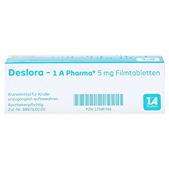 Deslora-1A Pharma 5mg 50 Stck N2 - Unterseite