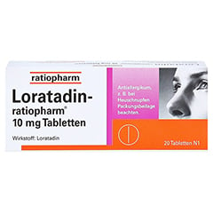 Loratadin-ratiopharm 10mg 20 Stck N1 - Vorderseite