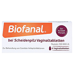 Biofanal bei Scheidenpilz 100000 I.E. 6 Stück - Vorderseite