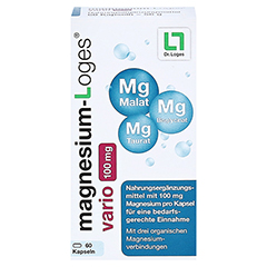 MAGNESIUM-LOGES vario 100 mg Kapseln 60 Stück - Vorderseite