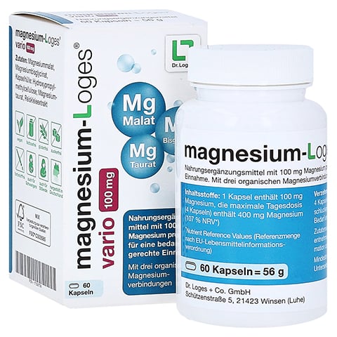 MAGNESIUM-LOGES vario 100 mg Kapseln 60 Stück