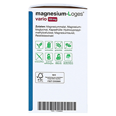MAGNESIUM-LOGES vario 100 mg Kapseln 120 Stck - Linke Seite