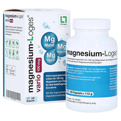 MAGNESIUM-LOGES vario 100 mg Kapseln 120 Stck