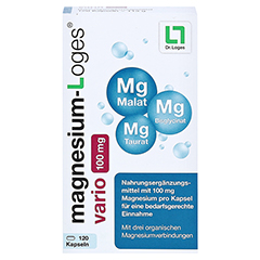 MAGNESIUM-LOGES vario 100 mg Kapseln 120 Stck - Vorderseite