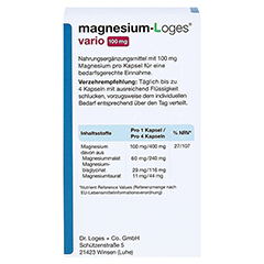 MAGNESIUM-LOGES vario 100 mg Kapseln 120 Stck - Rckseite