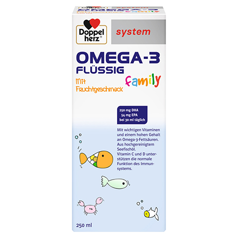 Doppelherz system Omega-3 Family flüssig mit Fruchtgeschmack 250 Milliliter
