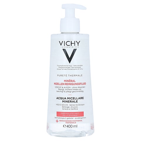 Vichy Purete Thermale Mineral Mizellen Reinigungsfluid für empfindliche Haut 400 Milliliter