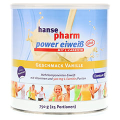 HANSEPHARM Power Eiweiß plus Vanille Pulver 750 Gramm