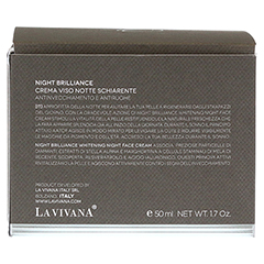 LA VIVANA Night Brilliance Whitening Face Cream 50 Milliliter - Rckseite