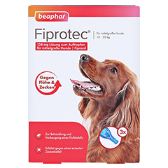 FIPROTEC 134 mg Lsung z.Auftr.f.mittelgr.Hunde 3x1.34 Milliliter - Vorderseite