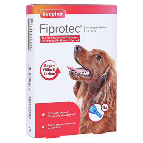 FIPROTEC 134 mg Lsung z.Auftr.f.mittelgr.Hunde 3x1.34 Milliliter