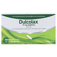 Dulcolax 10mg Zpfchen 6 Stck N1 - Vorderseite