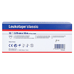 LEUKOTAPE Classic 3,75 cmx10 m schwarz 12 Stck - Rckseite