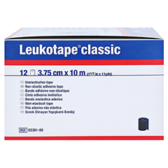 LEUKOTAPE Classic 3,75 cmx10 m schwarz 12 Stck - Rechte Seite