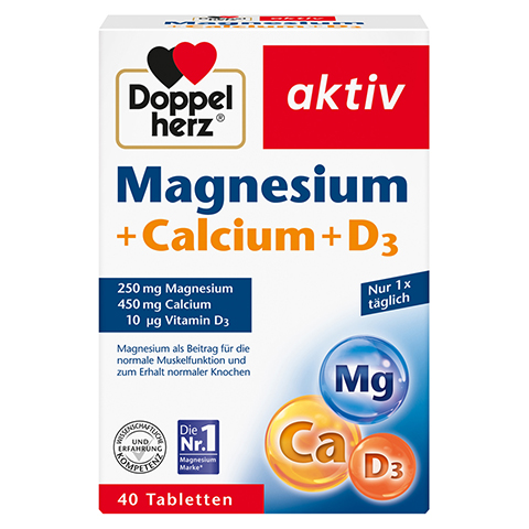 Doppelherz aktiv Magnesium + Calcium + D3 40 Stück