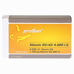 PROSAN Vitamin D3+K2 4.000 I.E. Kapseln 30 Stück - Vorderseite