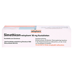 Simethicon-ratiopharm 85mg 50 Stück N2 - Oberseite